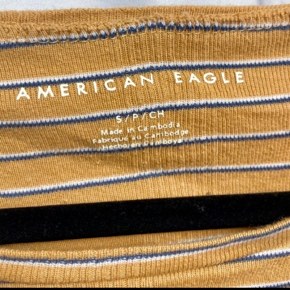 American Eagle Striped Cropped Tee - Picture 4 of 6
